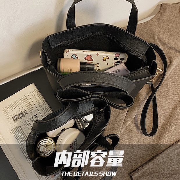 Túi Xách Bucket Hình Vuông Nhỏ Phong Cách Hàn Quốc Thời Trang Mùa Thu Cho Nữ FT7112