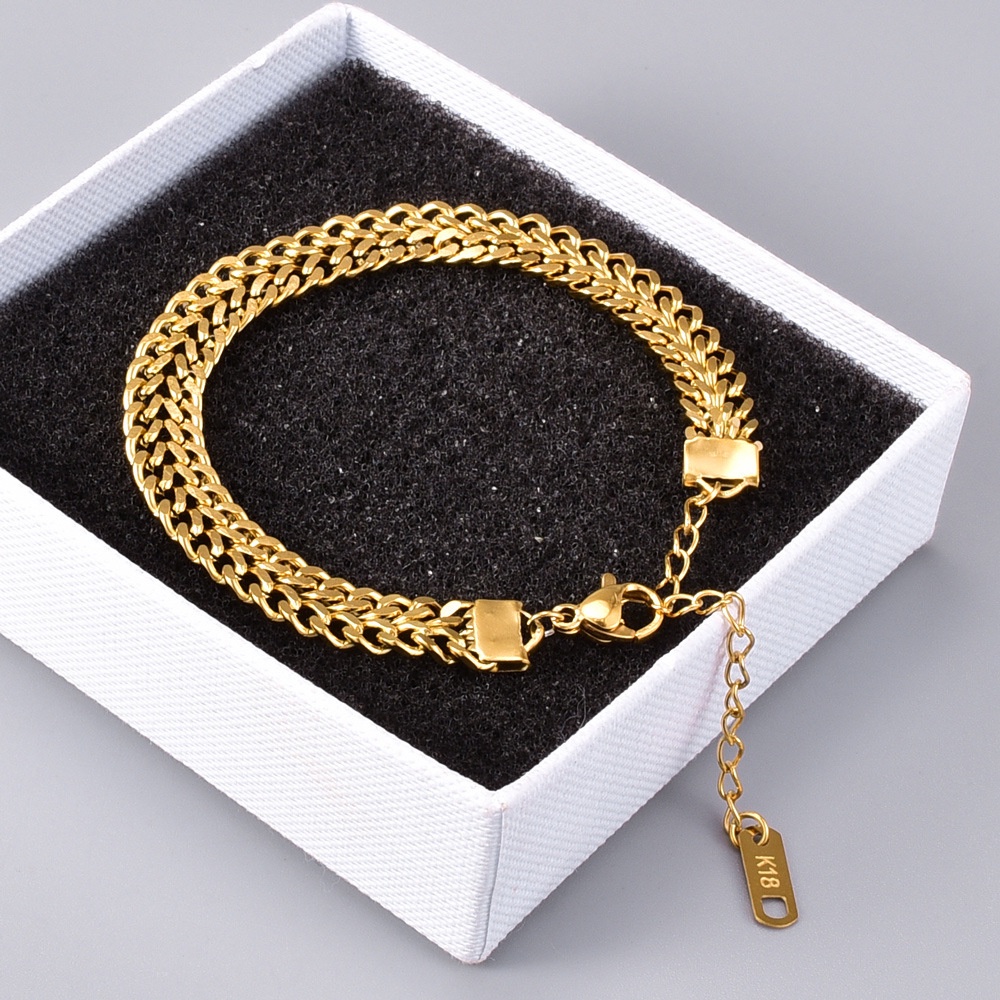 Vòng Tay Mạ Vàng 18K Phong Cách Âu Mỹ Mới Cho Cặp Đôi