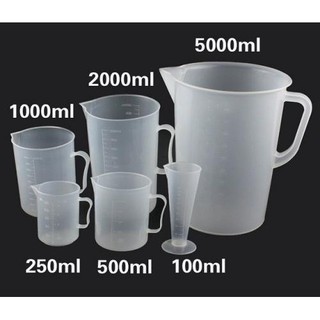 Ca đong chia vạch, ly đong chia vạch nhựa đủ size 100ml, 250ml, 500ml, 1 lít, 2 lít , 5 lít