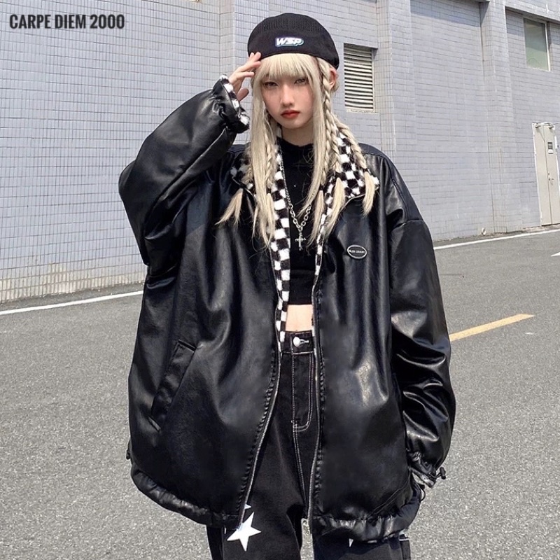 Reversible Jacket RCL54 - áo khoác 2 mặt da và kẻ caro