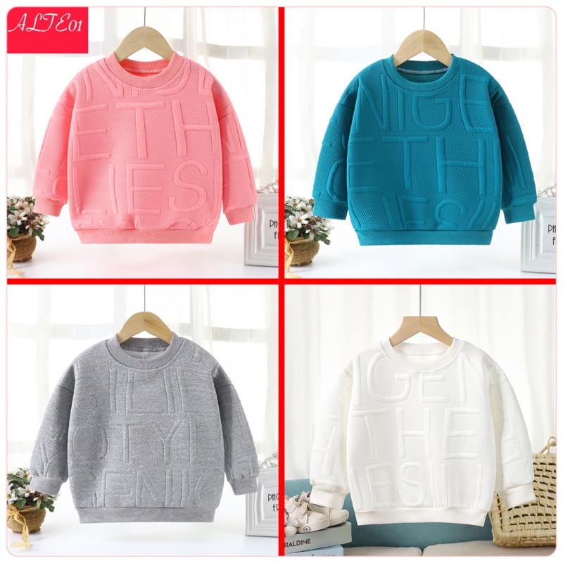 Áo nỉ dài tay thu đông form RỘNG kiểu dáng Hàn Quốc cho bé trai bé gái 7-40kg áo thu đông trẻ em hàng Quảng Châu