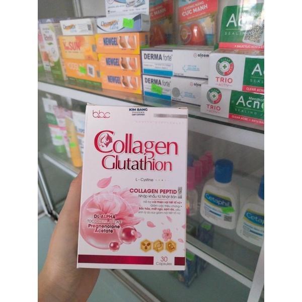 colagen gutathione ( trắng da tăng sinh nội tiết tố hộp 30v)