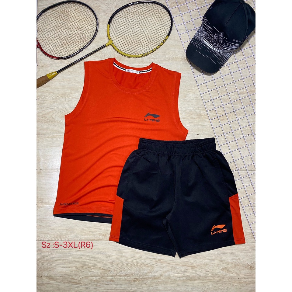 Đồ bộ ba lỗ thể thao Lining hút mồ hôi cho bé