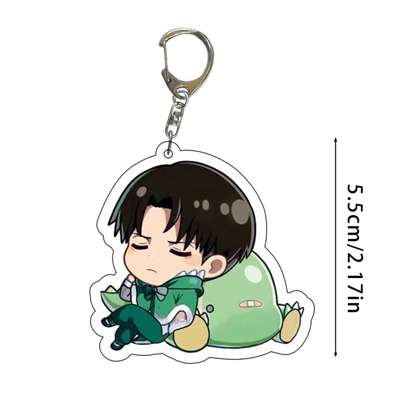 Móc Chìa Khóa Bằng Acrylic Hình Attack On Titan Eren Jaeger Mikasa.Ackerman