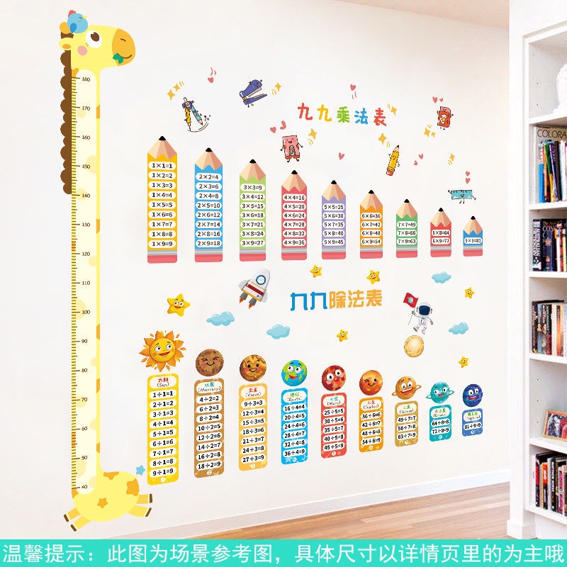 Miếng Dán Tường Đo Chiều Cao Hình Hoạt Hình Cho Bé