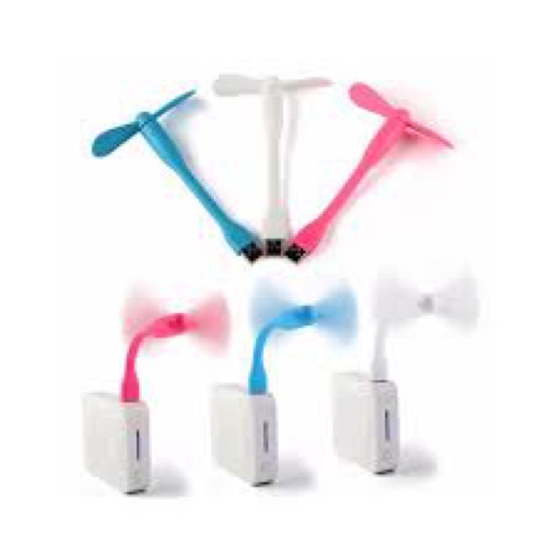 Quạt 2 Cánh USB cắm pin sạc dự phòng, cắm máy tính