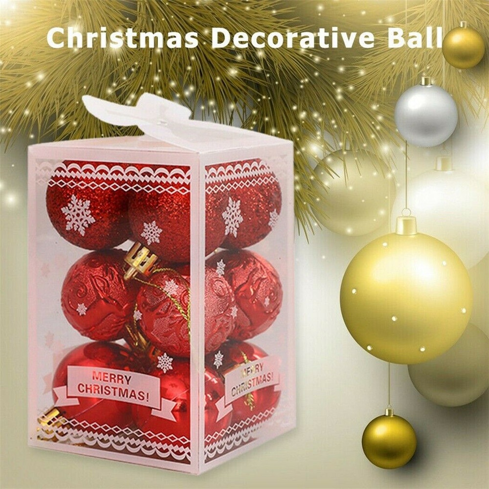 Set 12 Trái Châu Trang Trí Cây Thông Noel