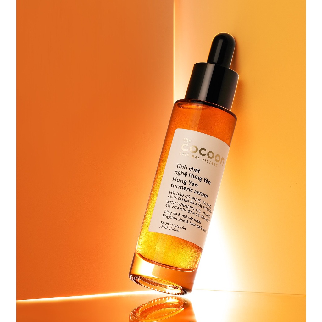 Tinh Chất Nghệ Hưng Yên Cocoon Hung Yen Turmeric Serum 30ml / x2.2 (serum) với 22% vitamin C sáng da chuyên sâu