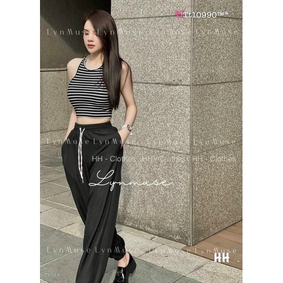 Sét bộ rời ÁO SỌC + QUẦN BAGGY UN ống bó ba lỗ cổ tròn hình thật thể thao năng động Nữ kiểu hàn quốc - Thiên Yết