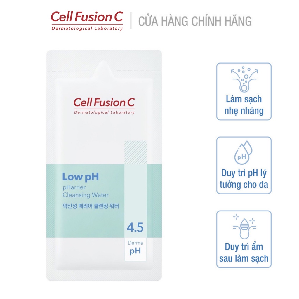 [SAMPLE 5ML] Nước Rửa Mặt Cấp Ẩm Cân Bằng Độ pH Trên Da Cell Fusion C Low pH pHarrier Cleansing Water (5ml)