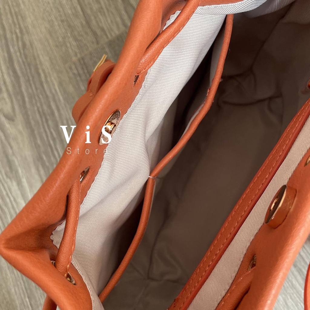 Túi xách da nữ màu cam