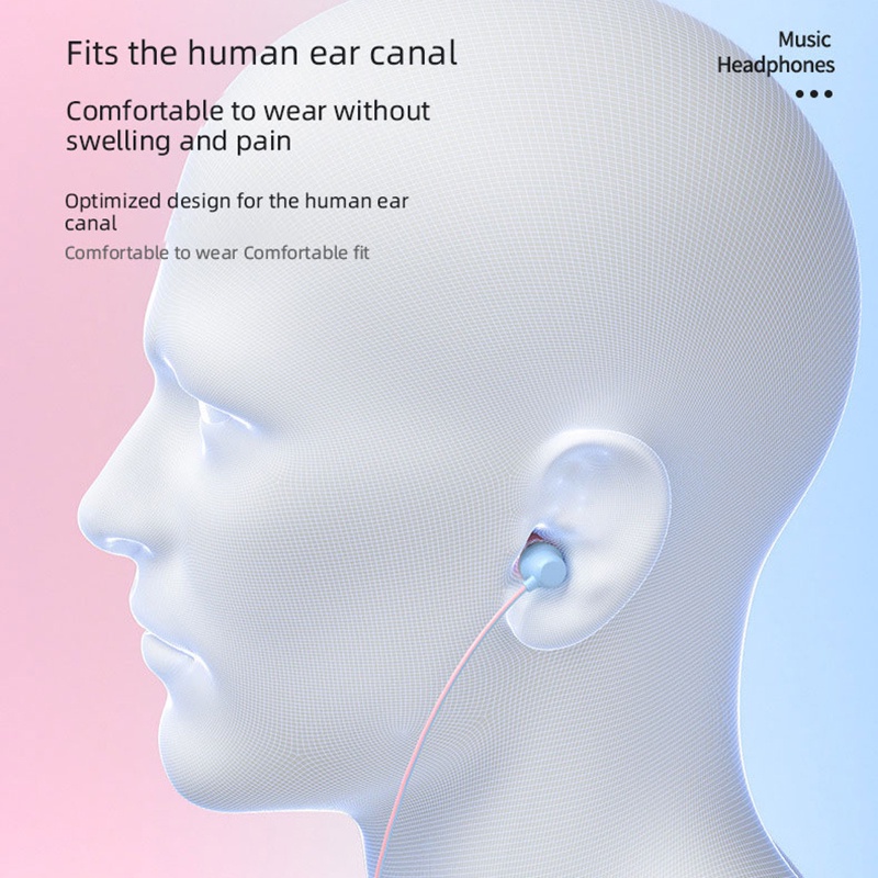 Tai Nghe Nhét Tai Đầu Mềm 3.5mm 1.2mm Màu Tương Phản Chất Lượng Cao