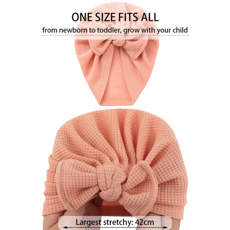 Mũ Turban Dệt Kim Đính Nơ Kiểu Hồi Giáo Thời Trang Mùa Đông Cho Bé Sơ Sinh