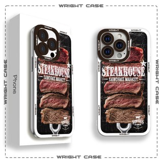 Ốp lưng iphone cạnh vuông đồ ăn bò bít tết 2 beefsteak Wrightcase 6plus/7/8/8plus/x/xs/11/12/pro/max/plus/promax