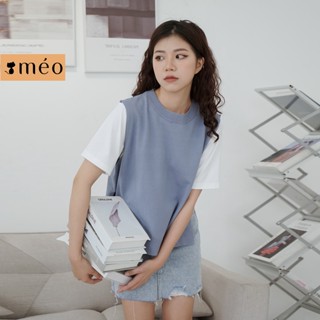 Áo len nữ Méo shop dáng gile kiểu basic xẻ tà Split