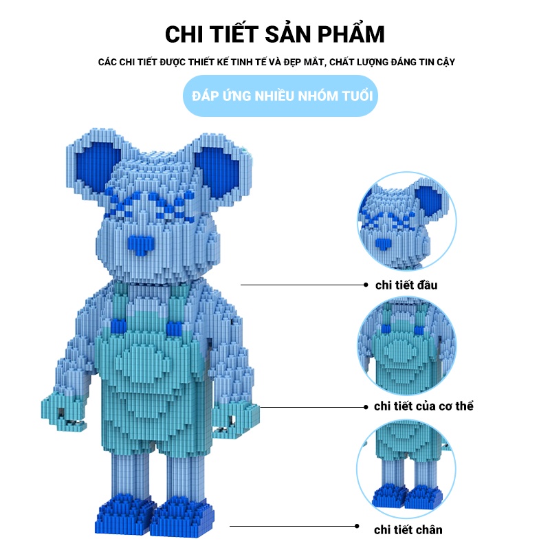 Tandem Bộ Đồ Chơi Lắp Ráp Hình Chú Gấu Bạo Lực Không Gian