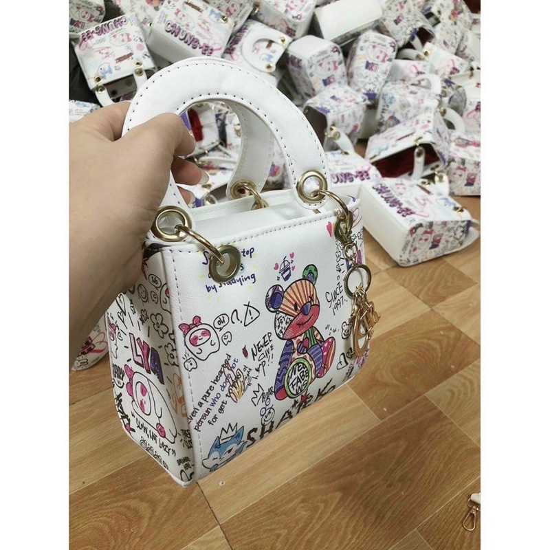 túi đeo chéo, túi lady gấu mixxi siêu đẹp cute dễ thương thời trang( Shop có tặng kèm chùm)