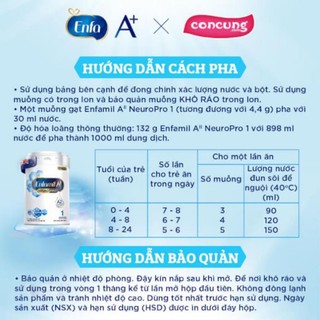 Sữa bột Enfamil A2 Neuro pro số 1 350g