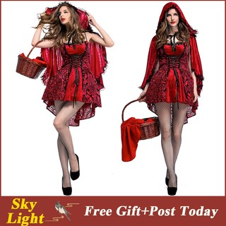 Đầm hóa trang cô bé quàng khăn đỏ phong cách gothic quyến rũ cho nữ