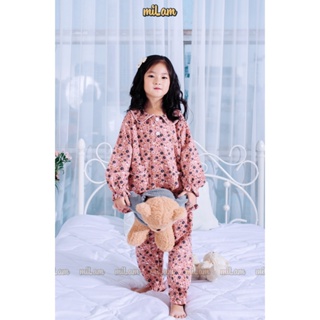 Mã bmlt30 giảm đến 30k đơn 299k bộ ngủ pijama thu đông dài tay hoa nhí vải - ảnh sản phẩm 1