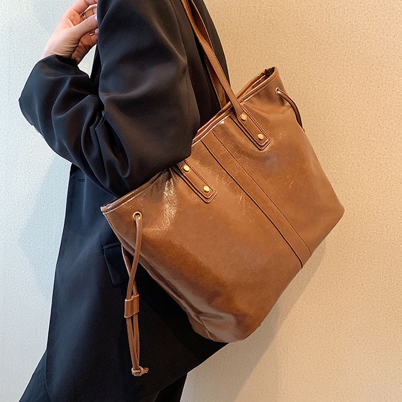 IELGY Túi Đeo Vai Cỡ Lớn Phong Cách retro Thời Trang Cho Nữ