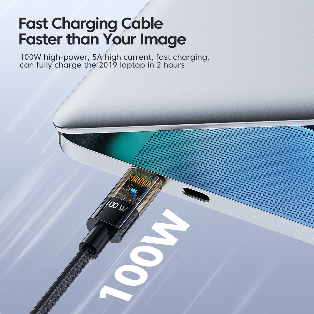 Dây cáp sạc nhanh ELOUGH 6A 100W USB C/ L cho điện thoại Huawei