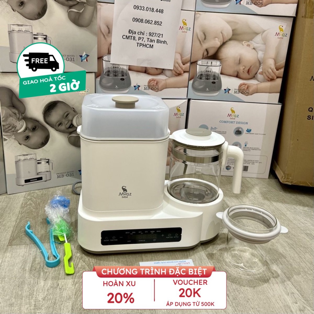 Máy Tiệt Trùng Sấy Khô và Đun Nước Đa năng Moaz bebe mb031- Tuyển Sỉ