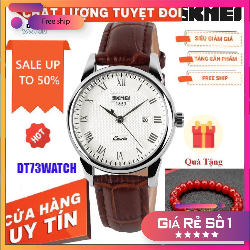 Đồng hồ nữ dây da SKMIE,Doanh nhân Đồng hồ thạch anh Thời trang mới Dây da không thấm nướC,BH 12 tháng