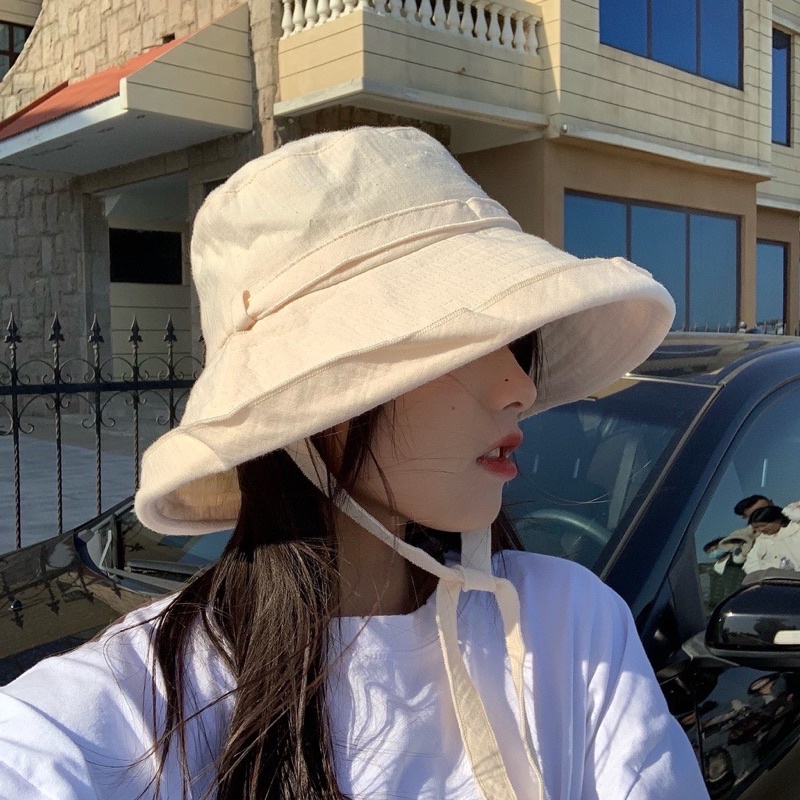 Mũ Vành Chống Nắng Kèm Dây Dài Chống Nắng ( có sẵn)