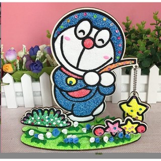 Tranh Slime/Slam cho bé - Tranh tô màu bọt xốp Slime Gỗ - khu vui chơi