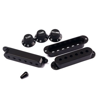💖Bộ 3 Guitar Pickup Cover Volume Tone Knobs Tip Set, Đen