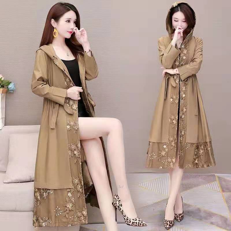 Áo Khoác Cardigan Len Dáng Dài Vừa Vặn Phong Cách Hàn Quốc Thời Trang Xuân Thu Cho Phụ Nữ Trung Niên 40 Tuổi