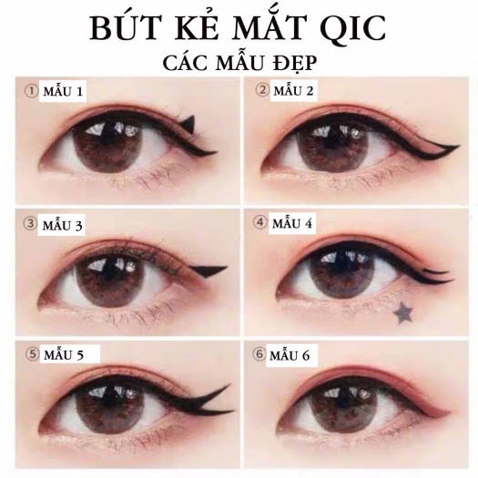Kẻ Mắt Nước chống trôi, không lem Eyeliner BingKe Cầu Vòng Kim Tuyến Chính Hãng