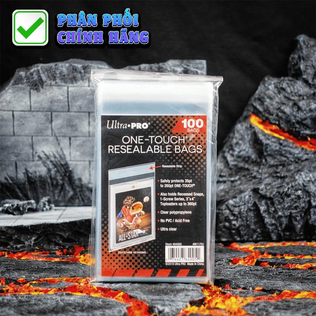 Bọc thẻ bài cao cấp up one touch resealable bags 100ct Gamestop.vn PHUKTCG95
