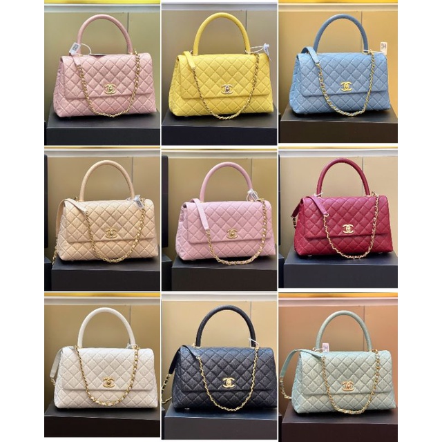 Túi xách nữ C.N Co.co da hạt sz28cm quai cầm vồng cao chắc chắn cực sang