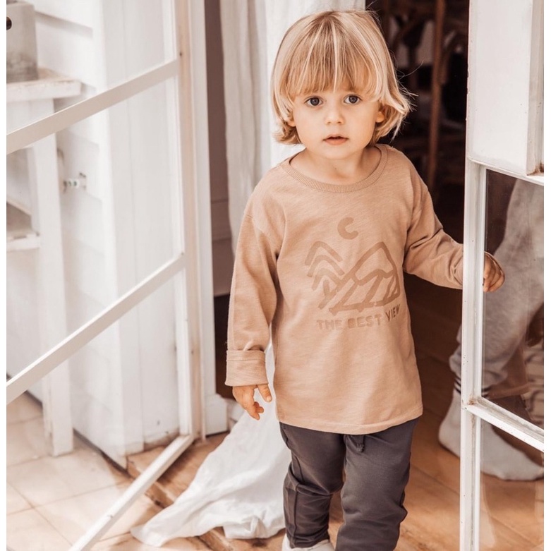 Bộ dài tay cotton xuất Âu cho bé trai bé gái