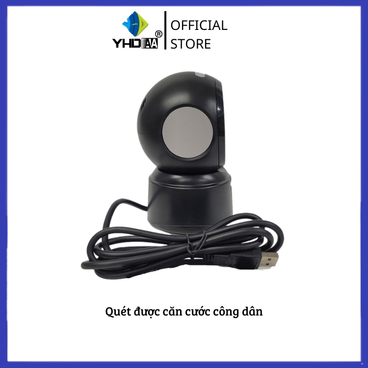 Máy quét mã vạch để bàn YHD 9300D đọc mã vạch 2D trên bao bì sản phẩm hàng hóa dùng trong Siêu thị