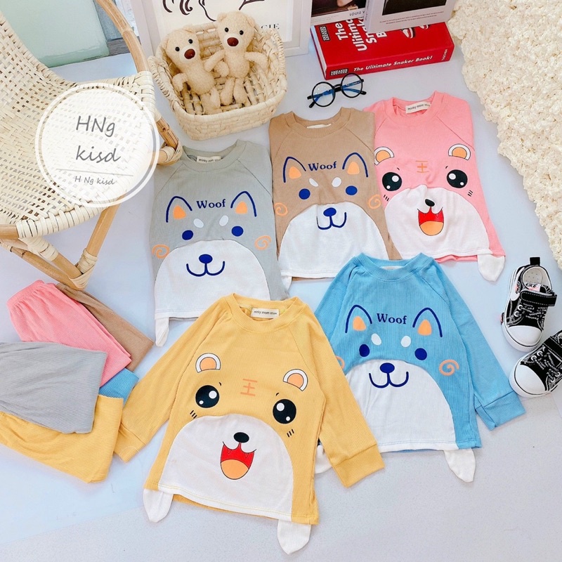 Bộ đồ dài tay GÂN TĂM LẠNH cho bé trai bé gái A36