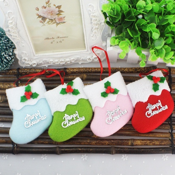 VỚ NHÍ NHIỀU MÀU VO05 Phụ kiện trang trí noel trang trí cây thông