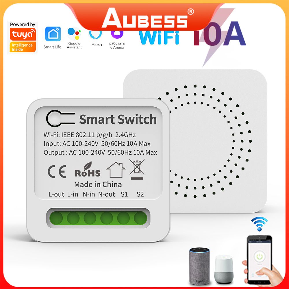 Công Tắc Thông Minh Kết Nối WiFi Hỗ Trợ 2 Chiều Hẹn Giờ Tương Thích Với Tuya Alexa Google Home Yandex Alice