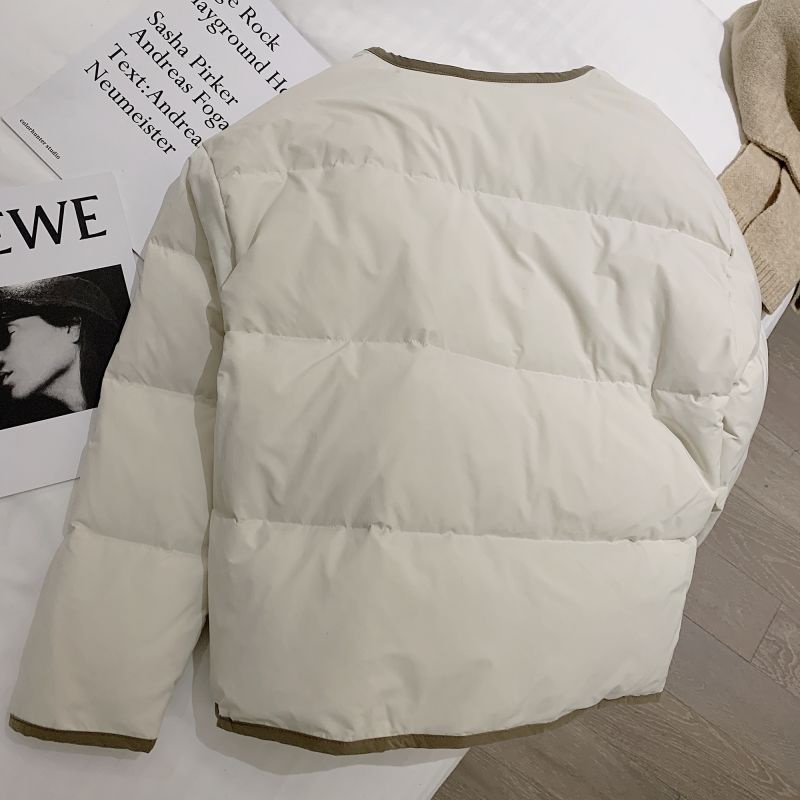 Áo Khoác Đệm Cổ Tròn Dày Dặn Ấm Áp Thời Trang Hàn Quốc Cho Nữ