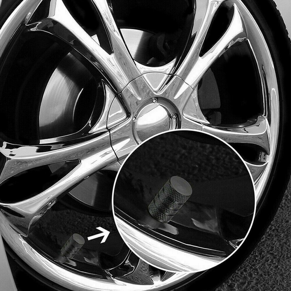 Bộ 4 Nắp Van Bánh Xe Hơi Bằng Nhôm Chống Bụi