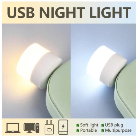 Đèn Ngủ LED USB Mini Di Động Bảo Vệ Mắt Sáng Tạo Tiện Dụng Đọc Sách Mini Bỏ Túi