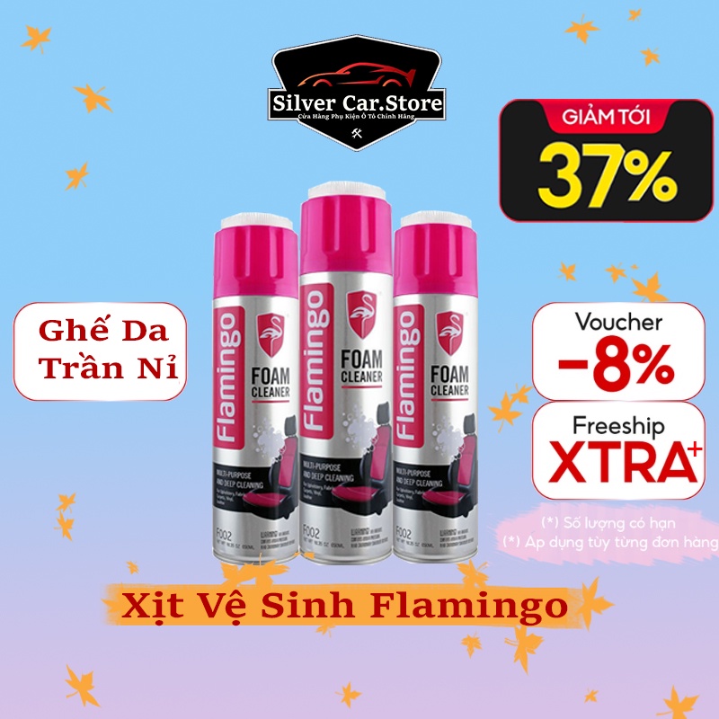 Chai Xịt Bọt Vệ Sinh Ghế Da,Nội Thất Ô Tô Đa Năng Flamingo