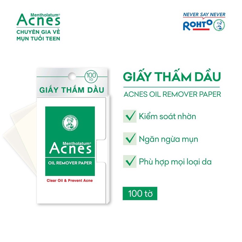 🌟CHÍNH HÃNG 🌟COMBO 2 HỘP GIẤY THẤM DẦU ACNES