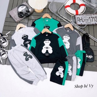 Bộ nỉ Bear ấm áp cho bé hàng đẹp