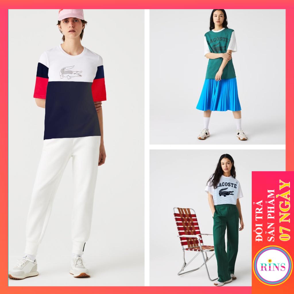 ÁO THUN LACOSTE VNXK CỔ TRÒN HỌA TIẾT - COTTON 100% 4C FORM CHÂU ÂU