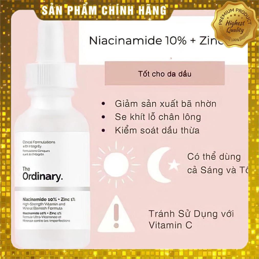 Tinh chất Serum The Ordinary Niacinamide 10% + Zinc 1% siêu dưỡng da ⭐