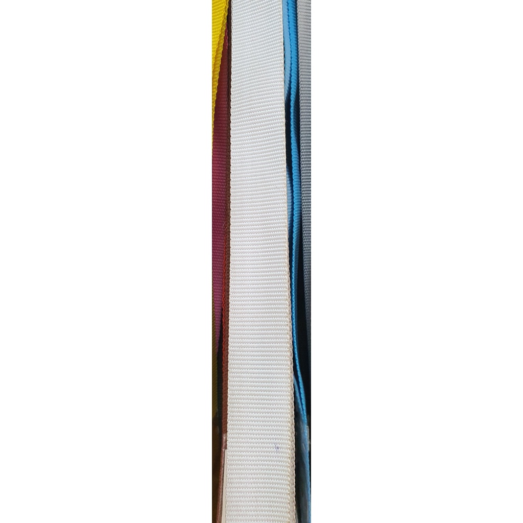 Dây đai cotton, dây dù dẹp, dây quai túi màu trắng cao cấp size 2cm - 5cm