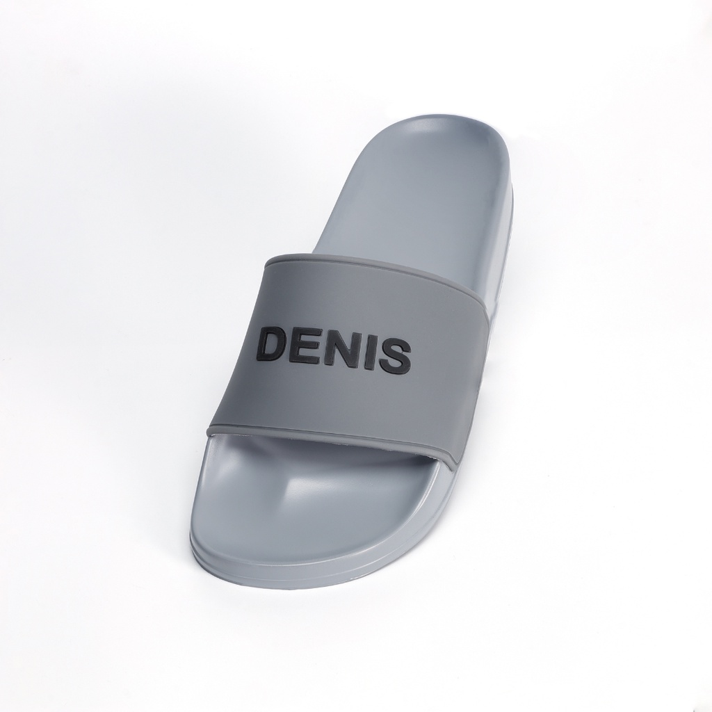 Dép quai ngang Denis Unisex Slipper đế PU xám tro basic DN07